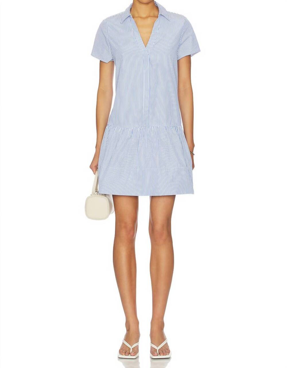 NEW BROCHU WALKER antibes dress in blue